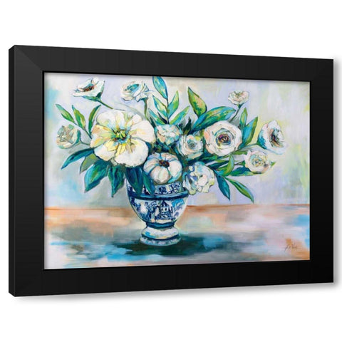 Finesse Black Modern Wood Framed Art Print with Double Matting by Vertentes, Jeanette