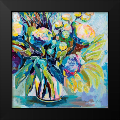 Spring bloom 24x24 Black Modern Wood Framed Art Print by Vertentes, Jeanette