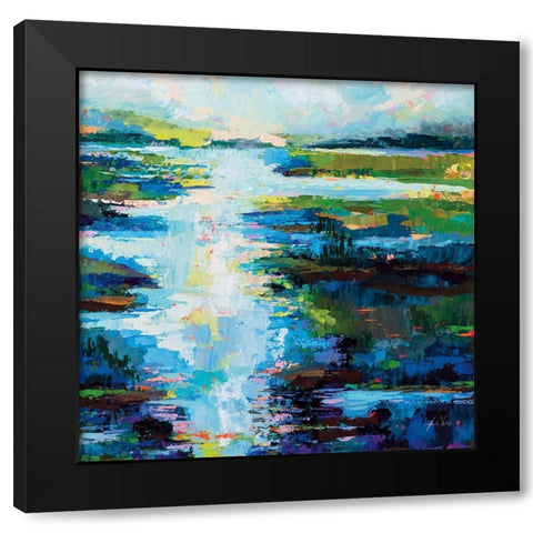 Luminescence Black Modern Wood Framed Art Print with Double Matting by Vertentes, Jeanette