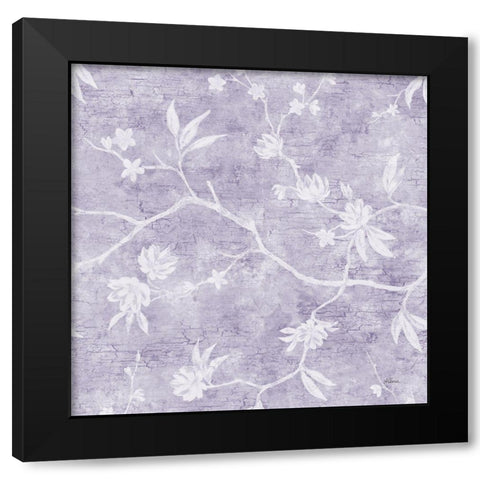 Vines on Lavender Black Modern Wood Framed Art Print by Hristova, Albena