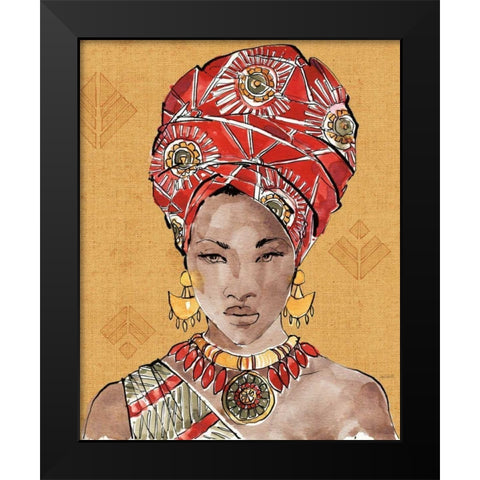 African Flair IV Warm Black Modern Wood Framed Art Print by Tavoletti, Anne