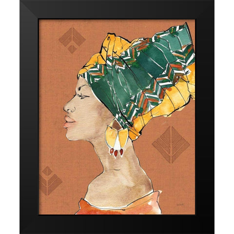 African Flair VII Warm Black Modern Wood Framed Art Print by Tavoletti, Anne