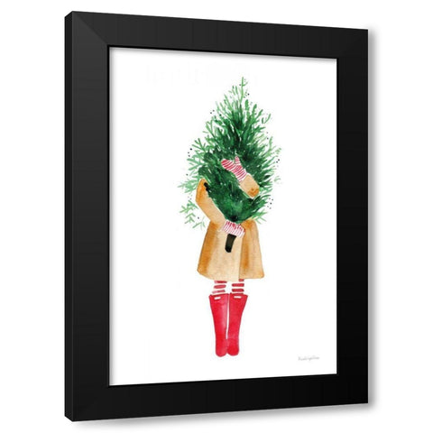 Holiday Mood I Black Modern Wood Framed Art Print by Charro, Mercedes Lopez