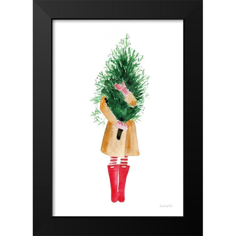 Holiday Mood I Black Modern Wood Framed Art Print by Charro, Mercedes Lopez