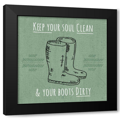 Home Grown I Black Modern Wood Framed Art Print with Double Matting by Aiken, Jess