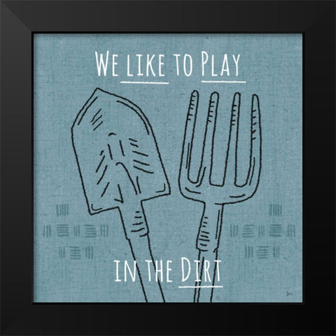 Home Grown II Black Modern Wood Framed Art Print by Aiken, Jess