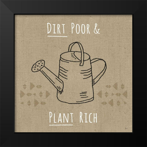 Home Grown IV Black Modern Wood Framed Art Print by Aiken, Jess