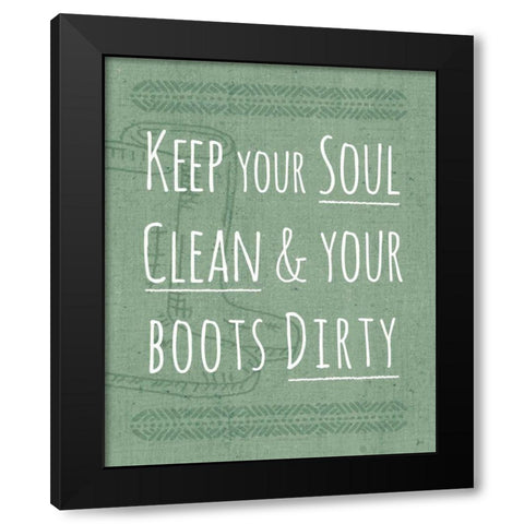 Home Grown V Black Modern Wood Framed Art Print with Double Matting by Aiken, Jess