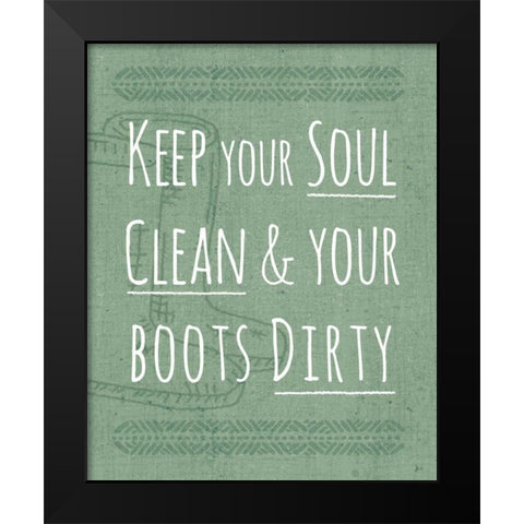 Home Grown V Black Modern Wood Framed Art Print by Aiken, Jess