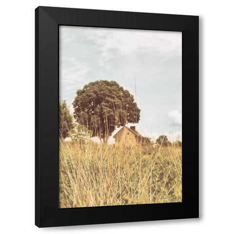 Grass and Sky Light Black Modern Wood Framed Art Print by Aledanda