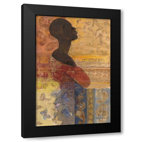 Women of the World III Black Modern Wood Framed Art Print by Hristova, Albena