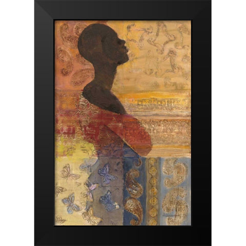 Women of the World III Black Modern Wood Framed Art Print by Hristova, Albena