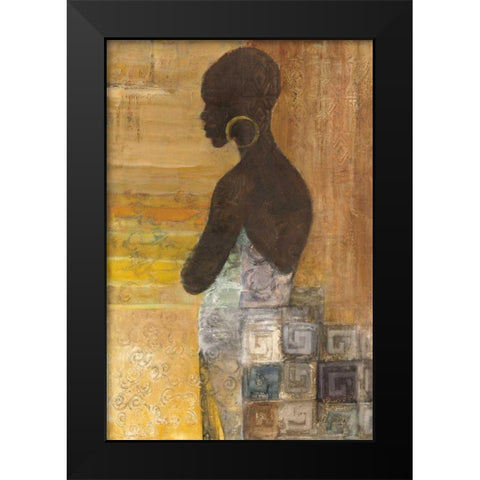 Women of the World IV Black Modern Wood Framed Art Print by Hristova, Albena