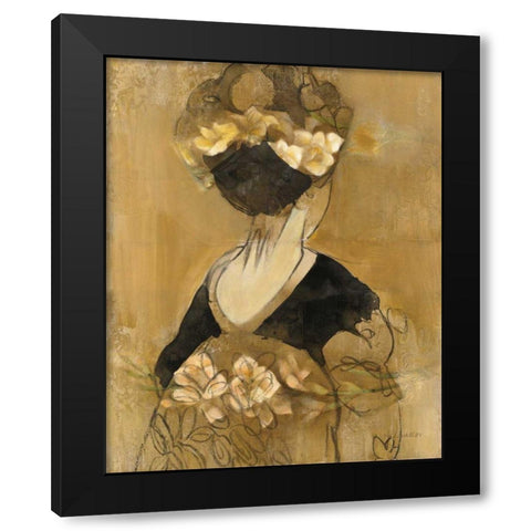 Women of the World V Black Modern Wood Framed Art Print by Hristova, Albena