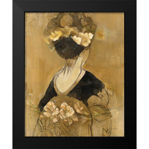 Women of the World V Black Modern Wood Framed Art Print by Hristova, Albena