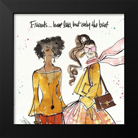 Girlfriends V Black Modern Wood Framed Art Print by Tavoletti, Anne