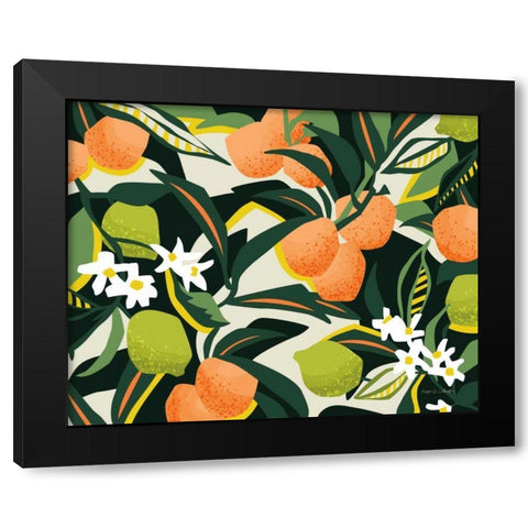 Sweet Orange Lime Black Modern Wood Framed Art Print with Double Matting by Gallagher, Megan