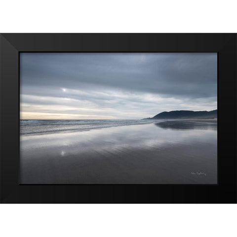 Nehalem Beach Oregon Black Modern Wood Framed Art Print by Majchrowicz, Alan