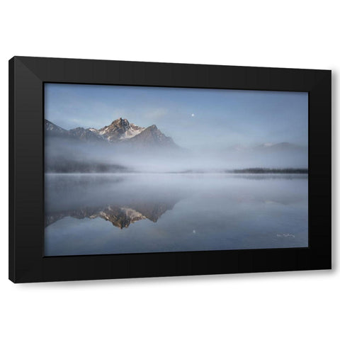 Stanley Lake Idaho Black Modern Wood Framed Art Print with Double Matting by Majchrowicz, Alan