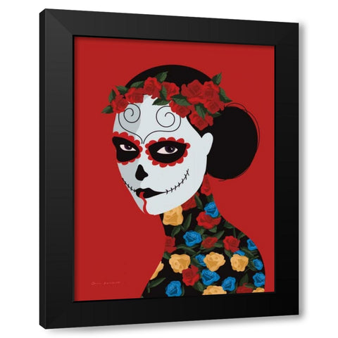 Dia de Los Muertos II Black Modern Wood Framed Art Print by Escalante, Omar