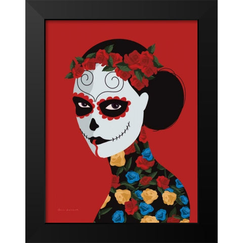 Dia de Los Muertos II Black Modern Wood Framed Art Print by Escalante, Omar