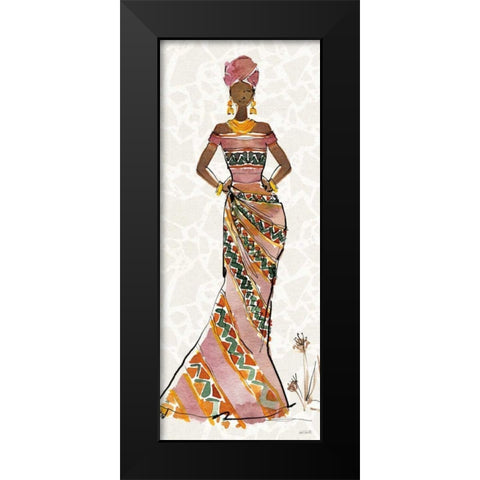 African Flair X No Vase Black Modern Wood Framed Art Print by Tavoletti, Anne