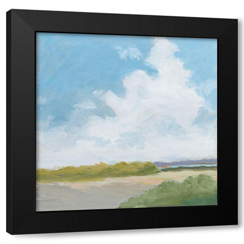 Clouds Over Lagoon Black Modern Wood Framed Art Print by Munger, Pamela