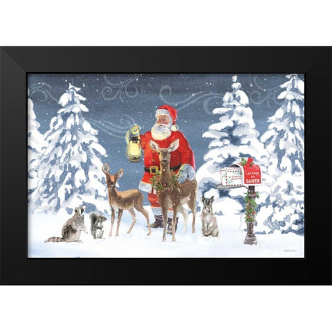 Santas List I Black Modern Wood Framed Art Print by Grove, Beth