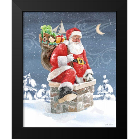 Santas List II Black Modern Wood Framed Art Print by Grove, Beth