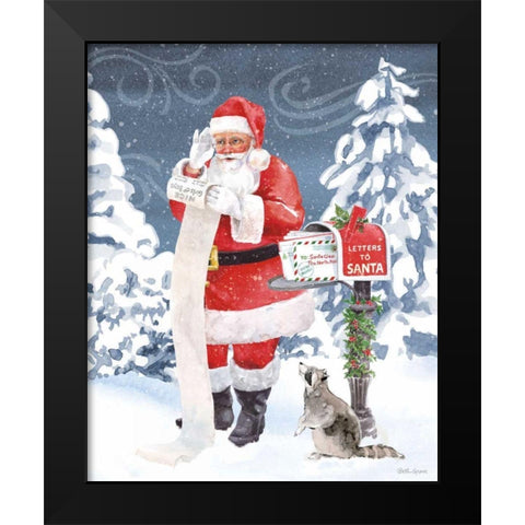Santas List III Black Modern Wood Framed Art Print by Grove, Beth