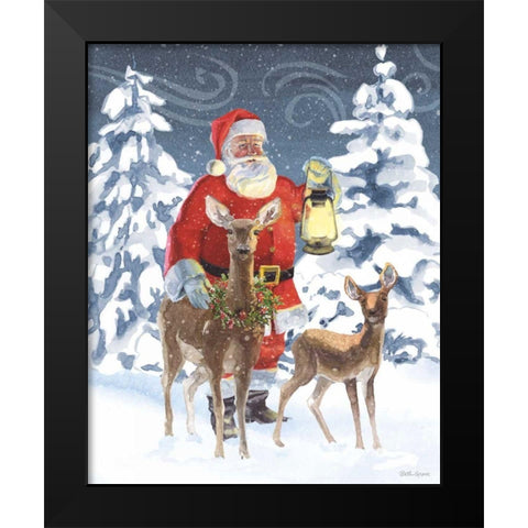 Santas List IV Black Modern Wood Framed Art Print by Grove, Beth