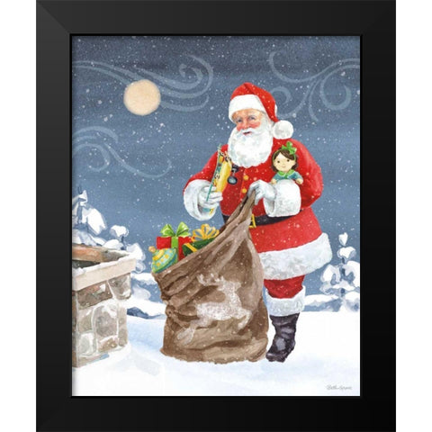 Santas List V Black Modern Wood Framed Art Print by Grove, Beth