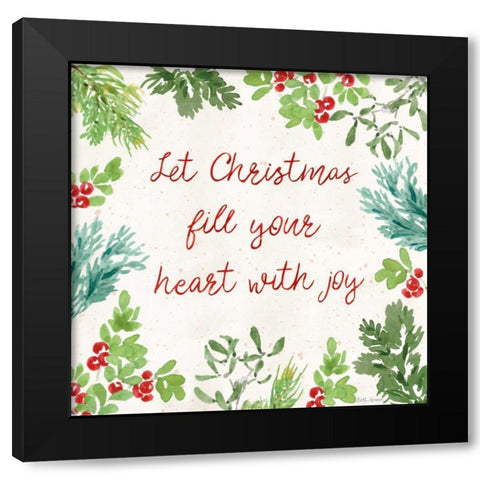 Santas List VI Black Modern Wood Framed Art Print with Double Matting by Grove, Beth