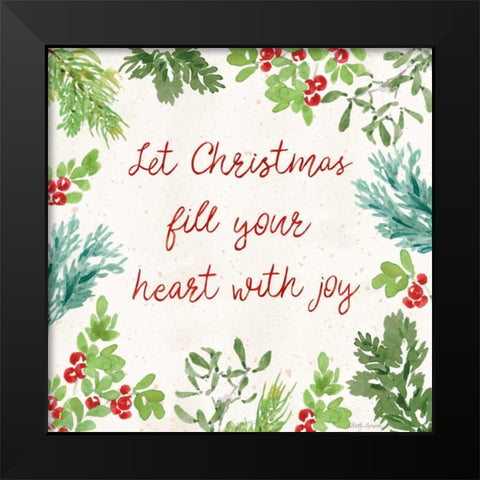 Santas List VI Black Modern Wood Framed Art Print by Grove, Beth