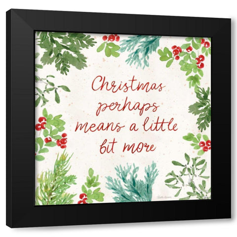 Santas List VII Black Modern Wood Framed Art Print with Double Matting by Grove, Beth