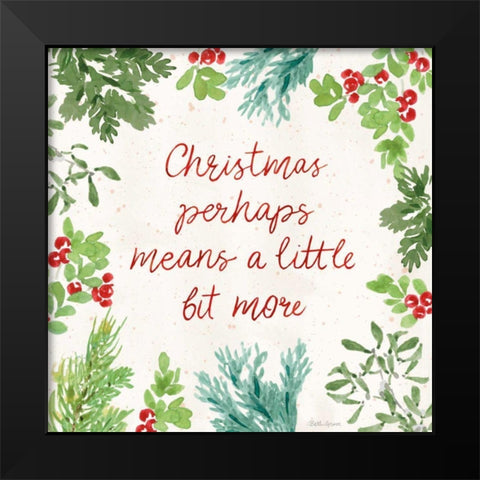 Santas List VII Black Modern Wood Framed Art Print by Grove, Beth