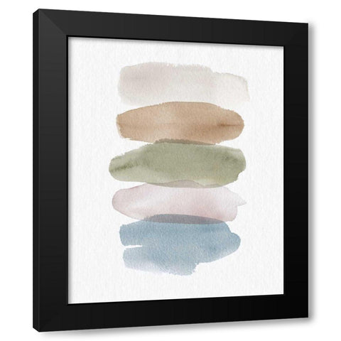 Natural Swatches Black Modern Wood Framed Art Print by Wild Apple Portfolio