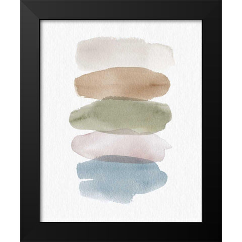 Natural Swatches Black Modern Wood Framed Art Print by Wild Apple Portfolio
