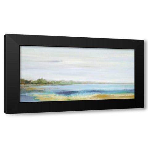 Emerald Lagoon Light Crop Black Modern Wood Framed Art Print with Double Matting by Vassileva, Silvia