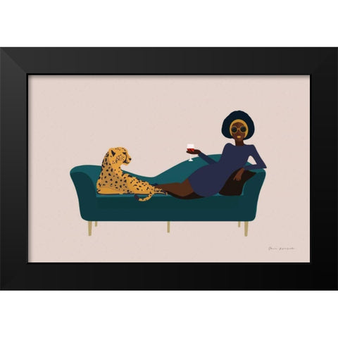 Wild Lounge I Black Modern Wood Framed Art Print by Escalante, Omar