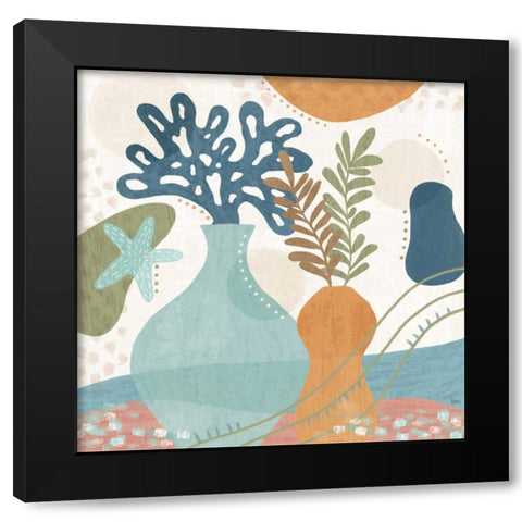 Coastal Creations III Black Modern Wood Framed Art Print by Charron, Veronique