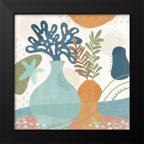 Coastal Creations III Black Modern Wood Framed Art Print by Charron, Veronique