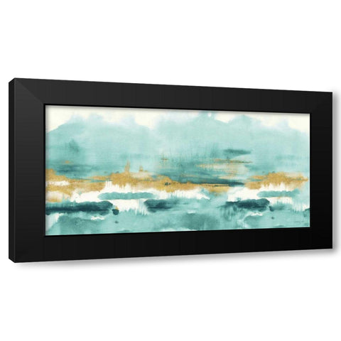 Blue Saffron III Black Modern Wood Framed Art Print with Double Matting by Nai, Danhui