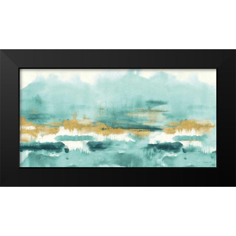 Blue Saffron III Black Modern Wood Framed Art Print by Nai, Danhui