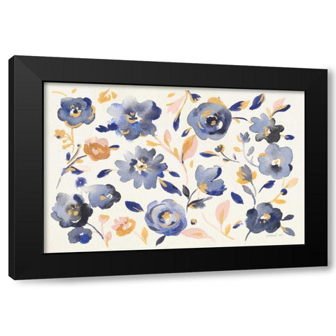 May Flowers I Black Modern Wood Framed Art Print by Nai, Danhui