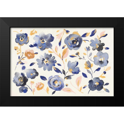 May Flowers I Black Modern Wood Framed Art Print by Nai, Danhui