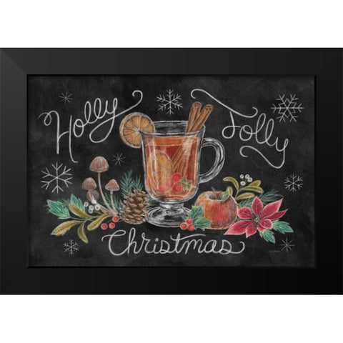 Christmas Chalk VII Black Modern Wood Framed Art Print by Urban, Mary