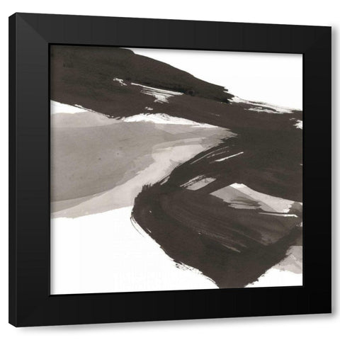 Chaos I Black Modern Wood Framed Art Print with Double Matting by Paschke, Chris