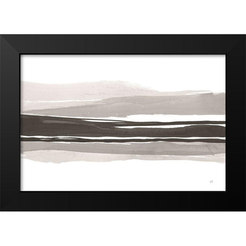 Marbled Gray II Black Modern Wood Framed Art Print by Paschke, Chris
