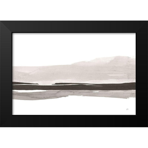 Marbled Gray III Black Modern Wood Framed Art Print by Paschke, Chris